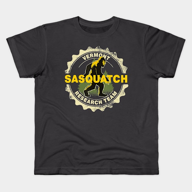 VT Sasquatch Research Team Kids T-Shirt by The Convergence Enigma